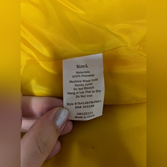 NWT Pet Windbreaker Jacket Large Pink and Yellow/Orange - Picture 6 of 8